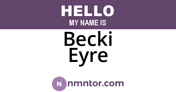 Becki Eyre