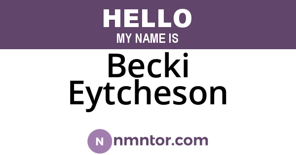 Becki Eytcheson