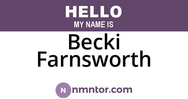 Becki Farnsworth