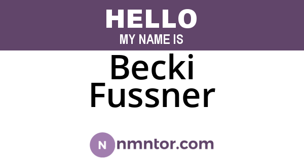Becki Fussner