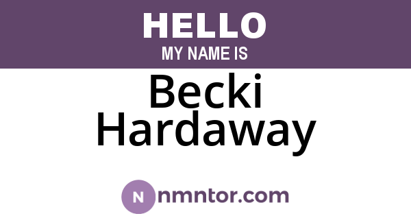 Becki Hardaway