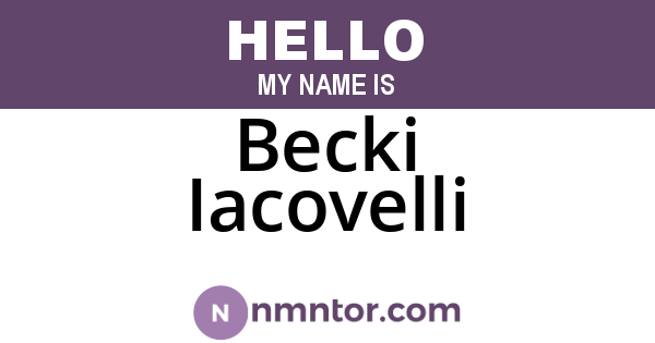 Becki Iacovelli