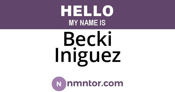 Becki Iniguez