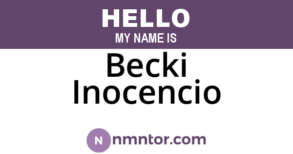 Becki Inocencio
