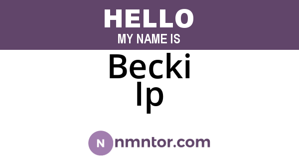 Becki Ip