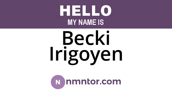Becki Irigoyen