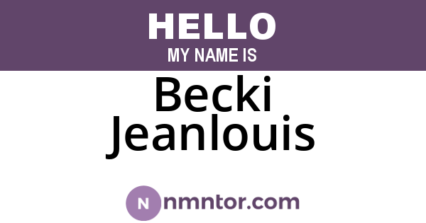 Becki Jeanlouis