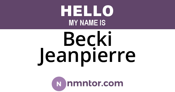 Becki Jeanpierre