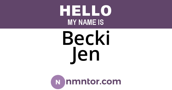 Becki Jen