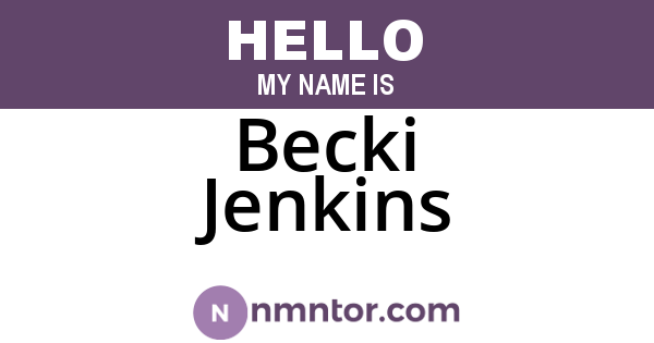 Becki Jenkins