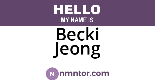 Becki Jeong