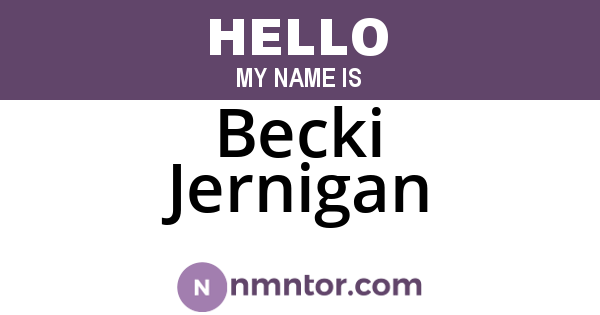Becki Jernigan