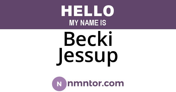 Becki Jessup