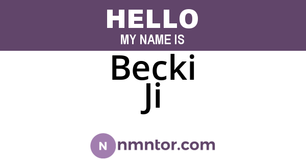 Becki Ji