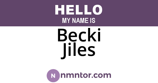 Becki Jiles