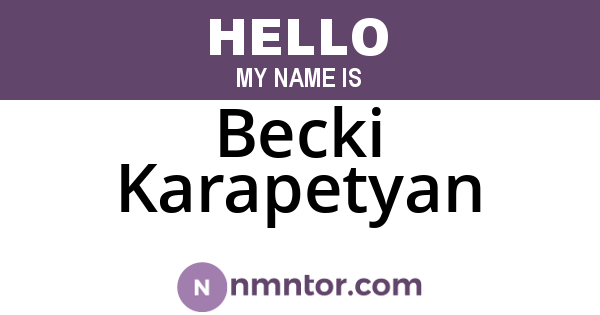 Becki Karapetyan