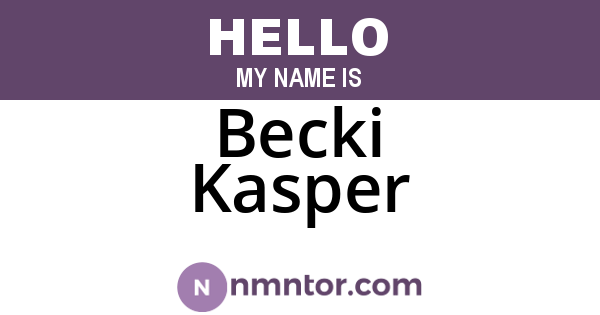 Becki Kasper