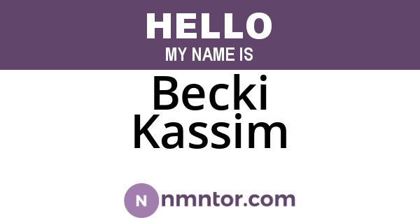 Becki Kassim