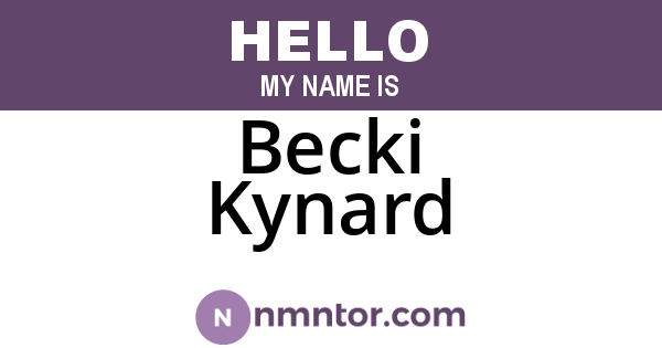 Becki Kynard