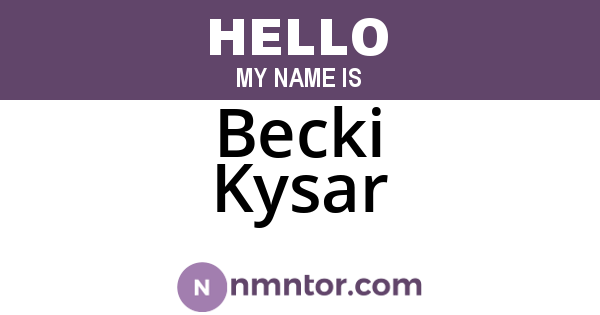 Becki Kysar