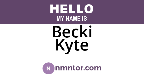 Becki Kyte