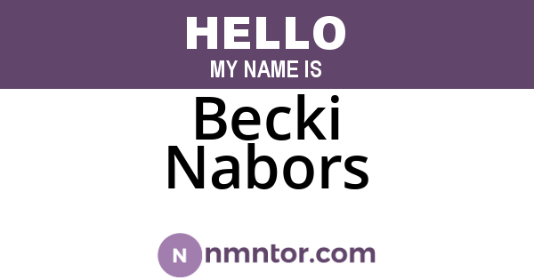 Becki Nabors