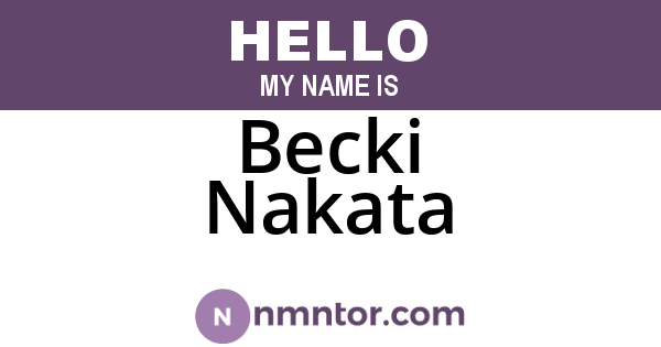 Becki Nakata