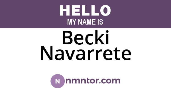 Becki Navarrete