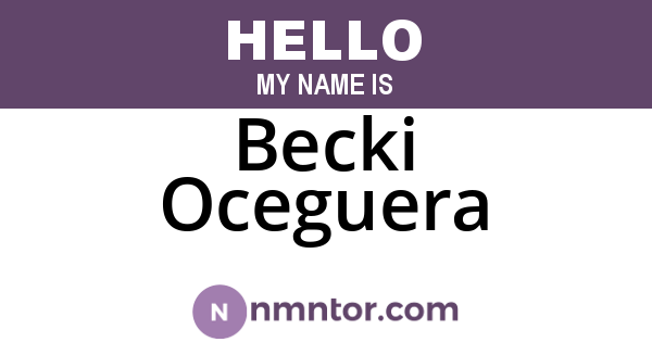 Becki Oceguera