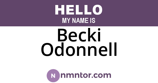 Becki Odonnell