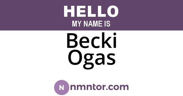 Becki Ogas