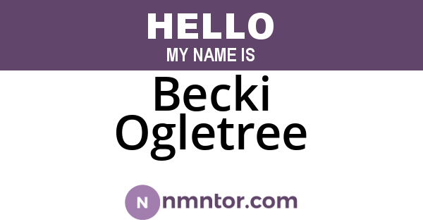Becki Ogletree