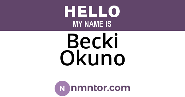 Becki Okuno