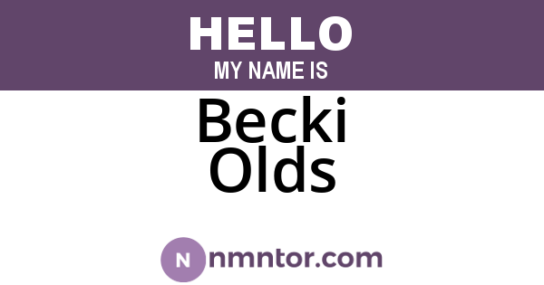 Becki Olds