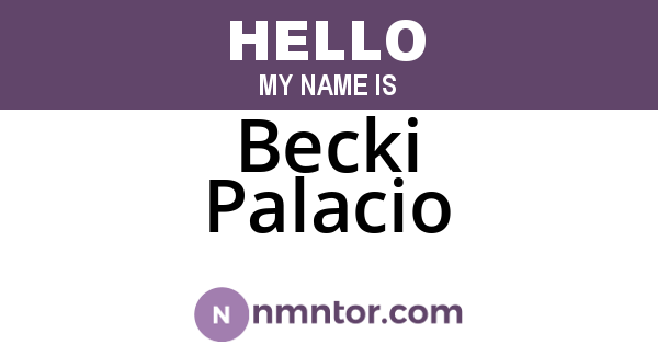 Becki Palacio