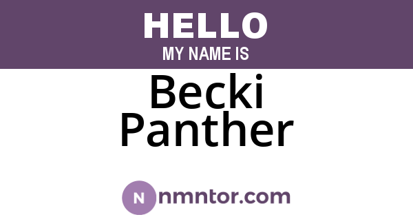 Becki Panther