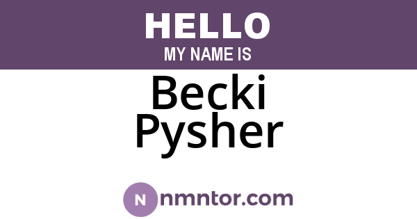Becki Pysher
