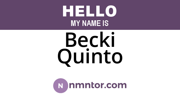 Becki Quinto