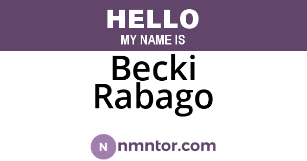 Becki Rabago