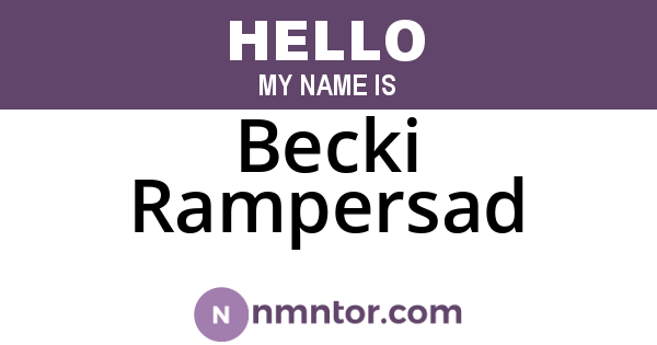 Becki Rampersad