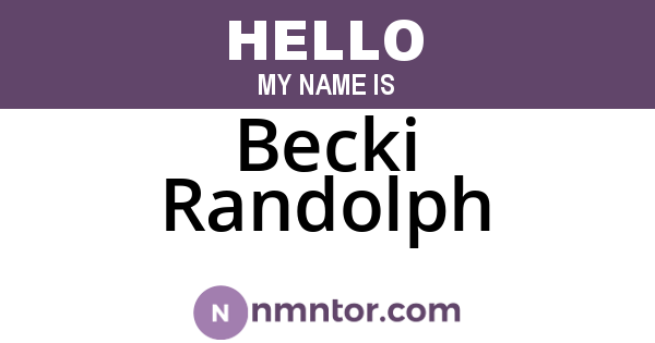 Becki Randolph