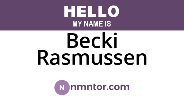 Becki Rasmussen