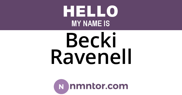 Becki Ravenell