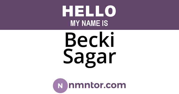 Becki Sagar