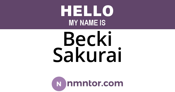 Becki Sakurai