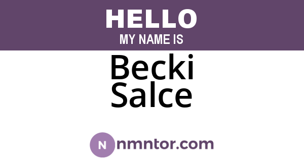 Becki Salce
