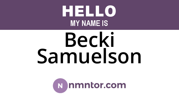 Becki Samuelson