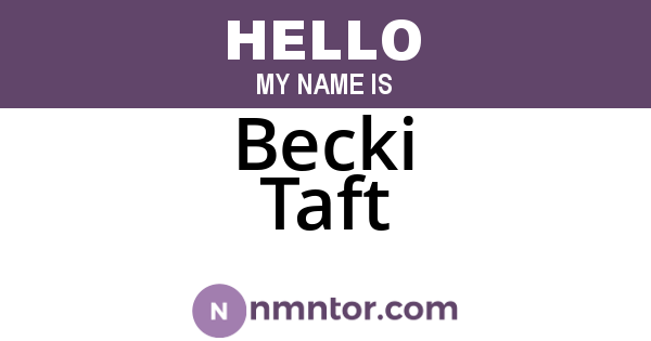 Becki Taft