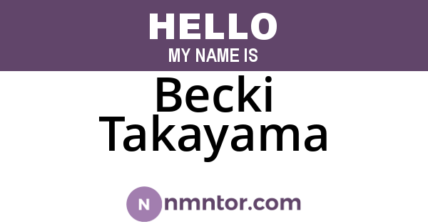 Becki Takayama