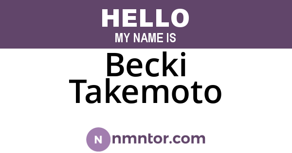 Becki Takemoto